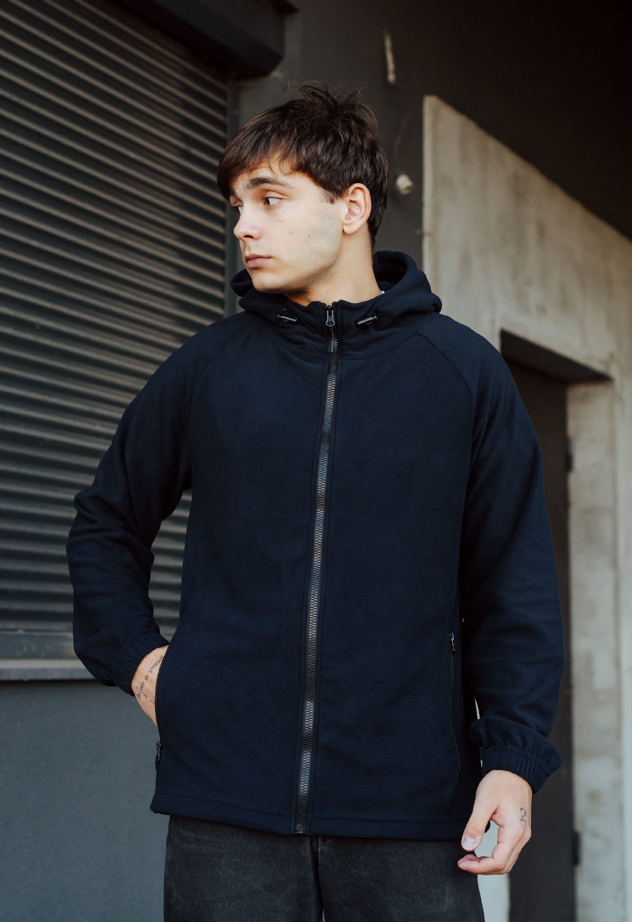 Bluza flisowa Staff black zip