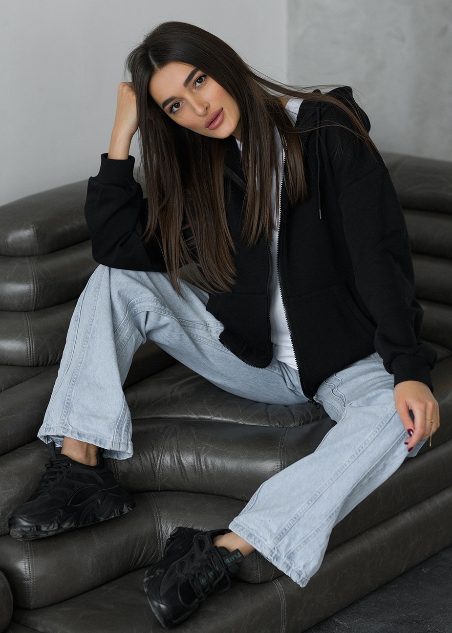 Damska bluza Staff black zip oversize