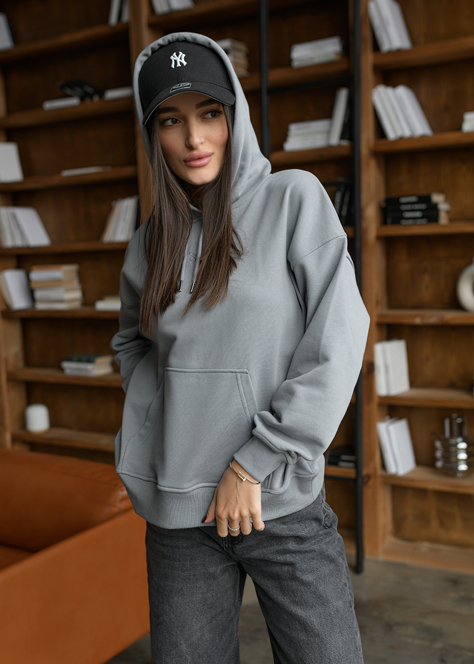 Damska bluza Staff logo gray oversize