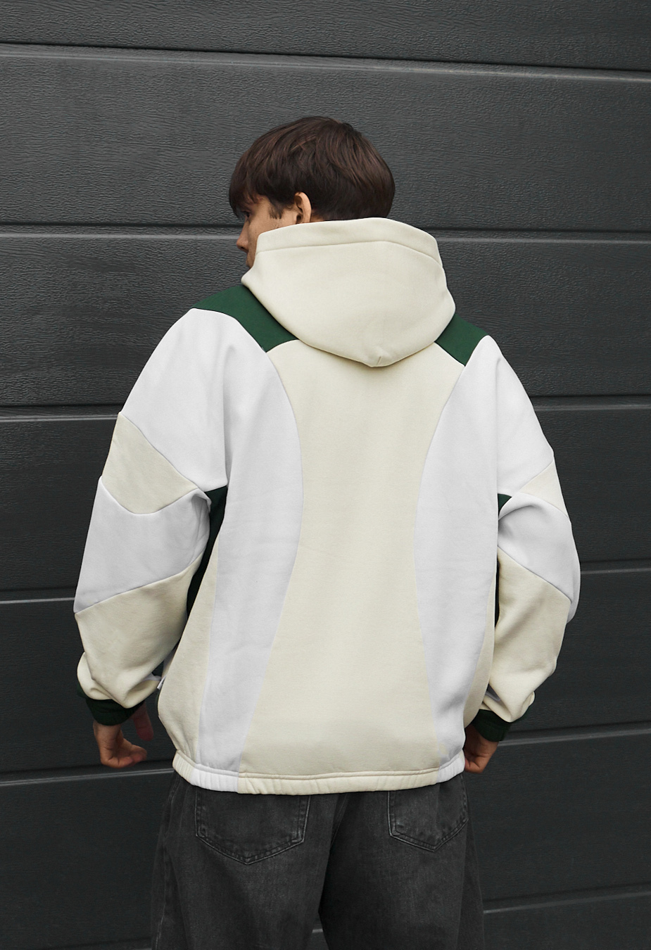Bluza Staff mix zip oversize fleece