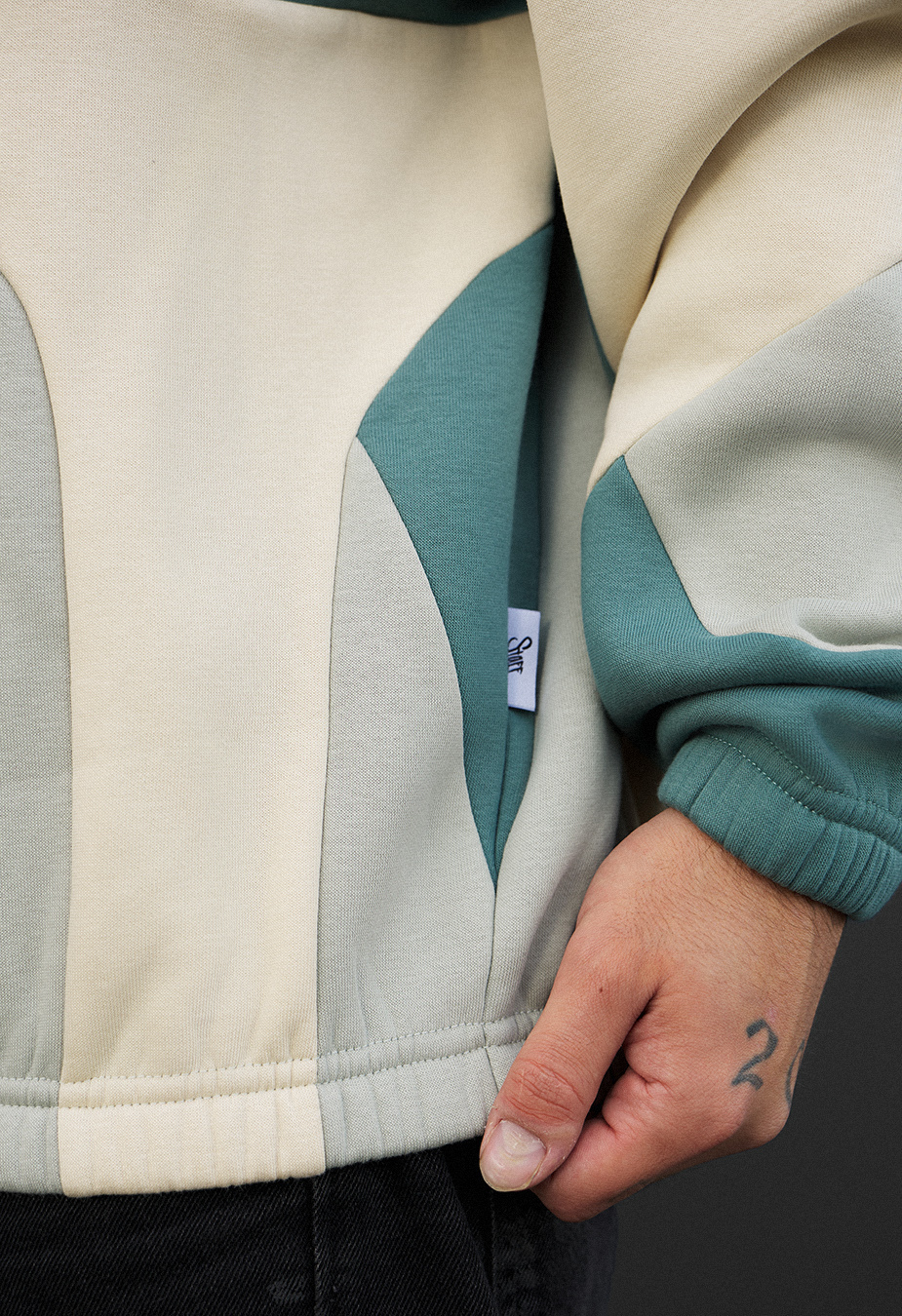 Bluza Staff mix zip 3 oversize fleece