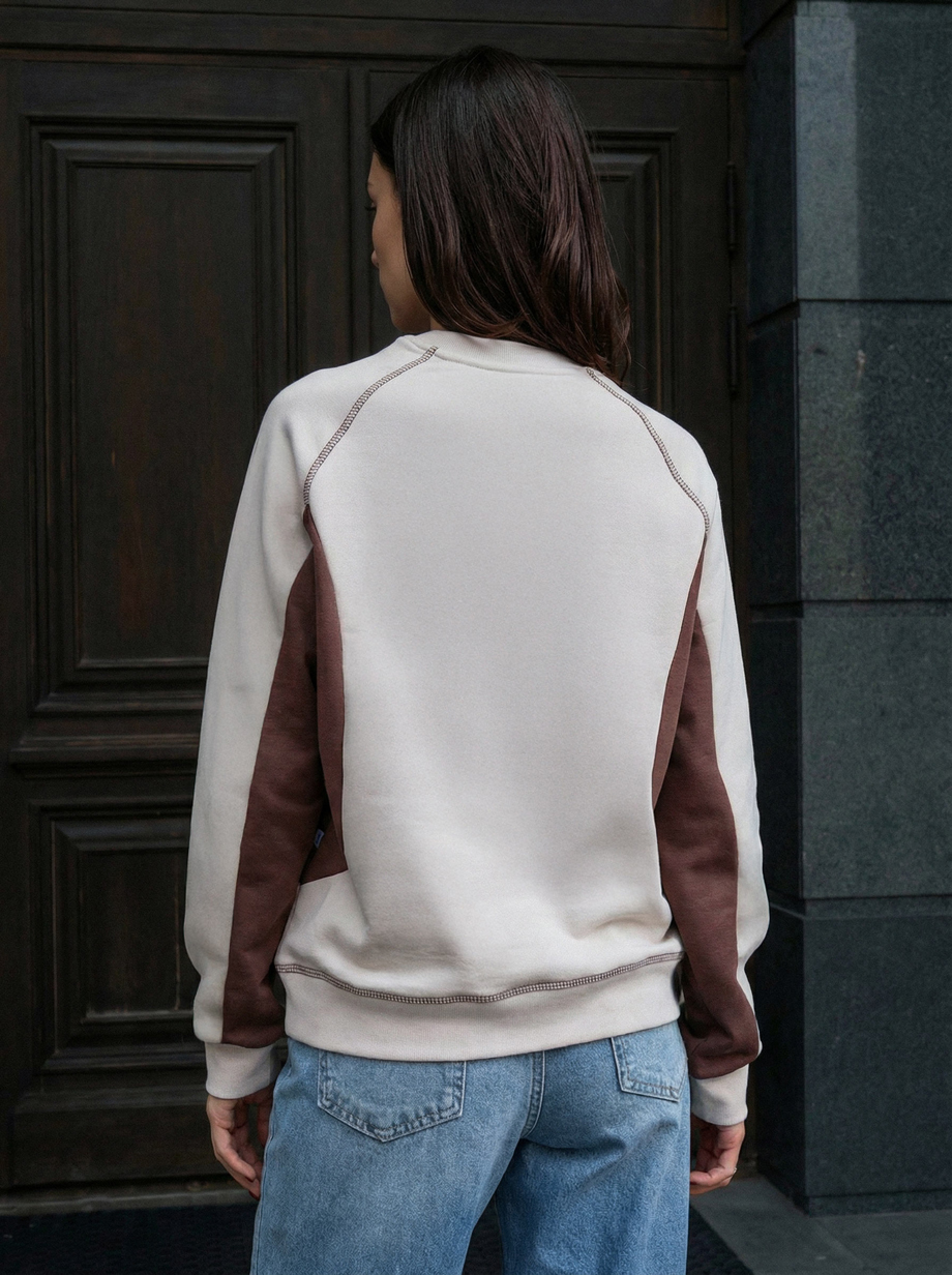 Bluza Staff ya logo light beige & brown