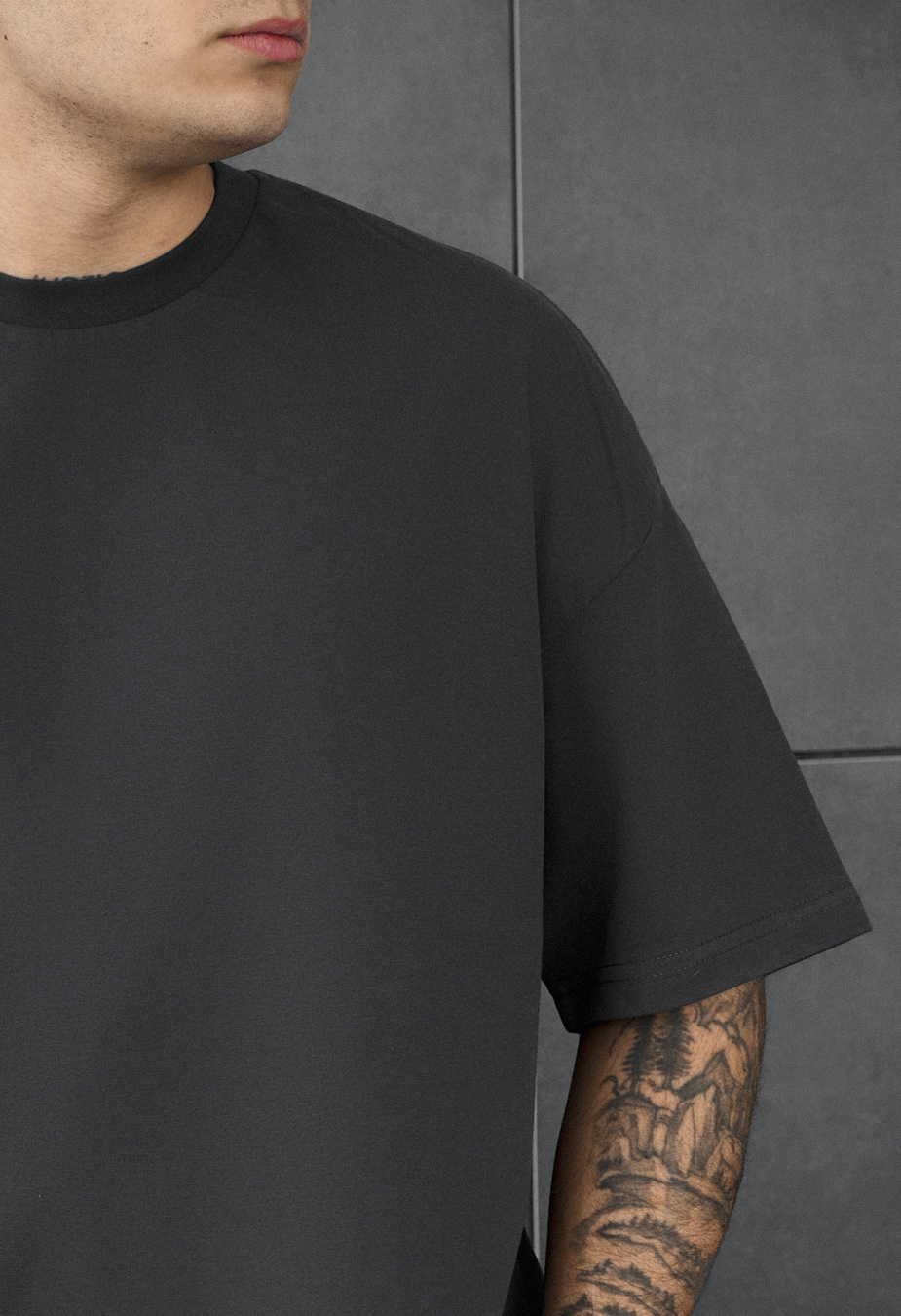 Koszulka Staff dark gray oversize