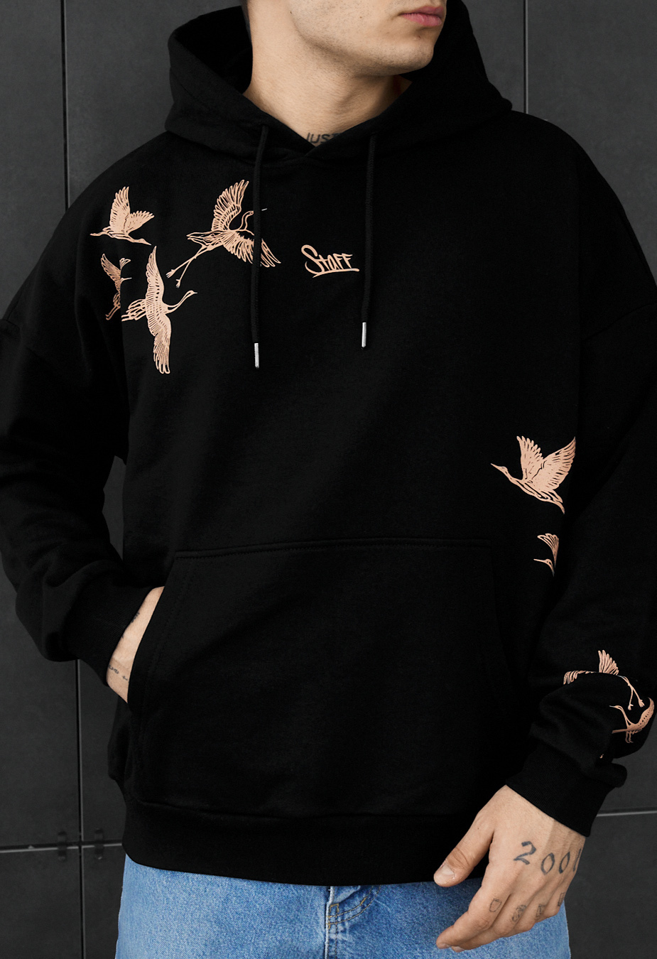 Bluza Staff logo & birds oversize