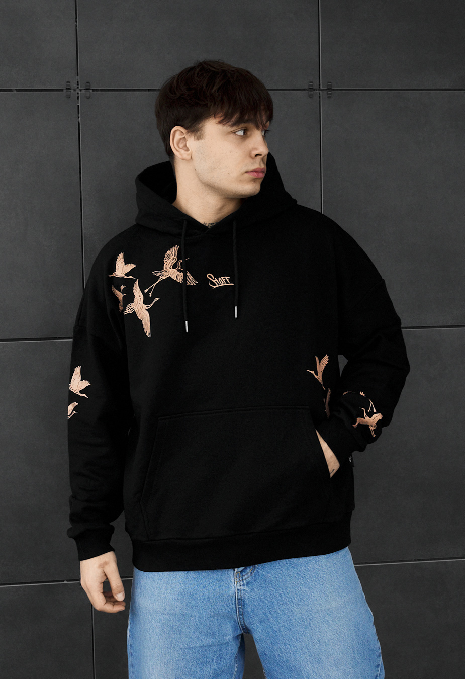 Bluza Staff logo & birds oversize