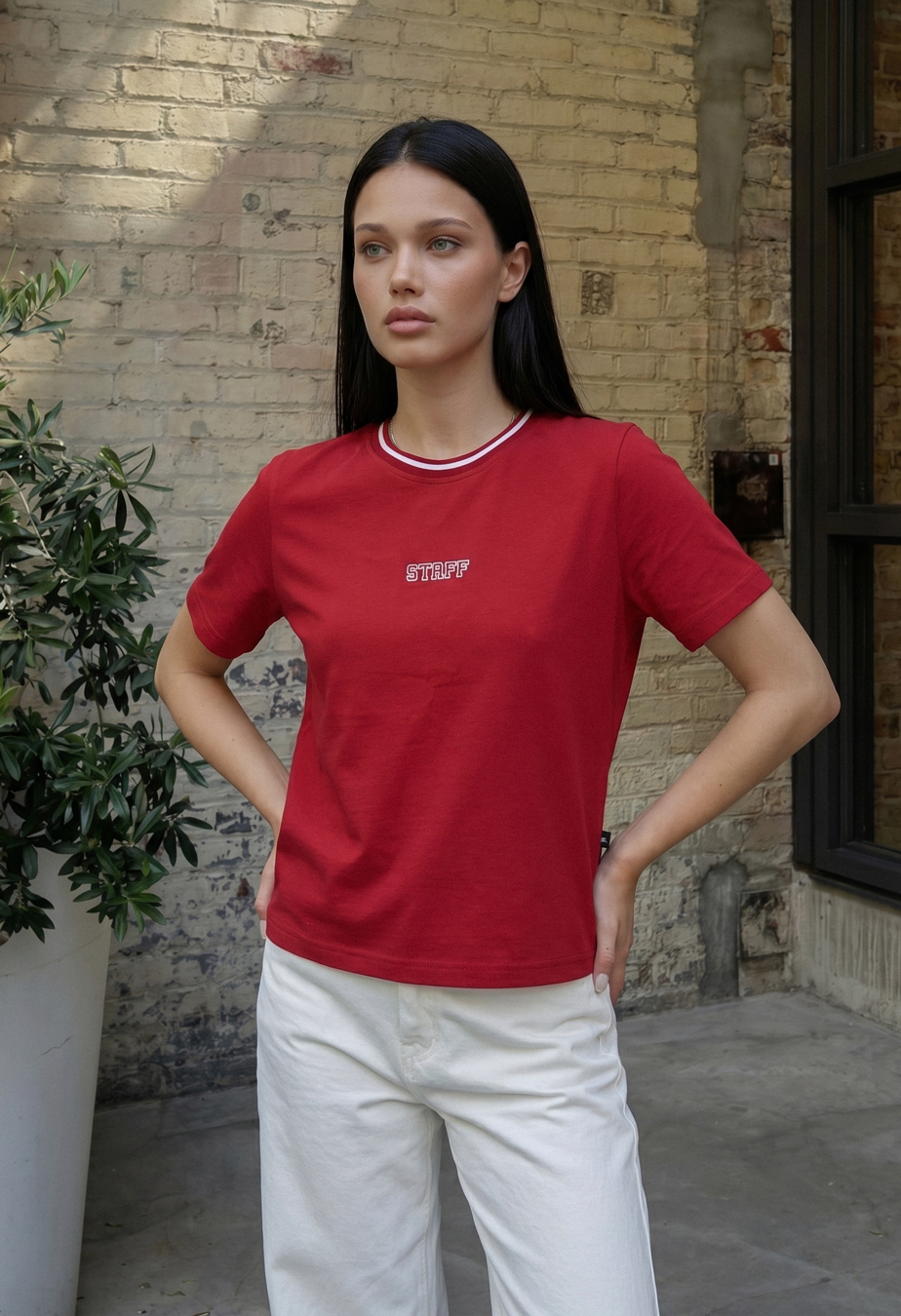Koszulka Staff up logo red