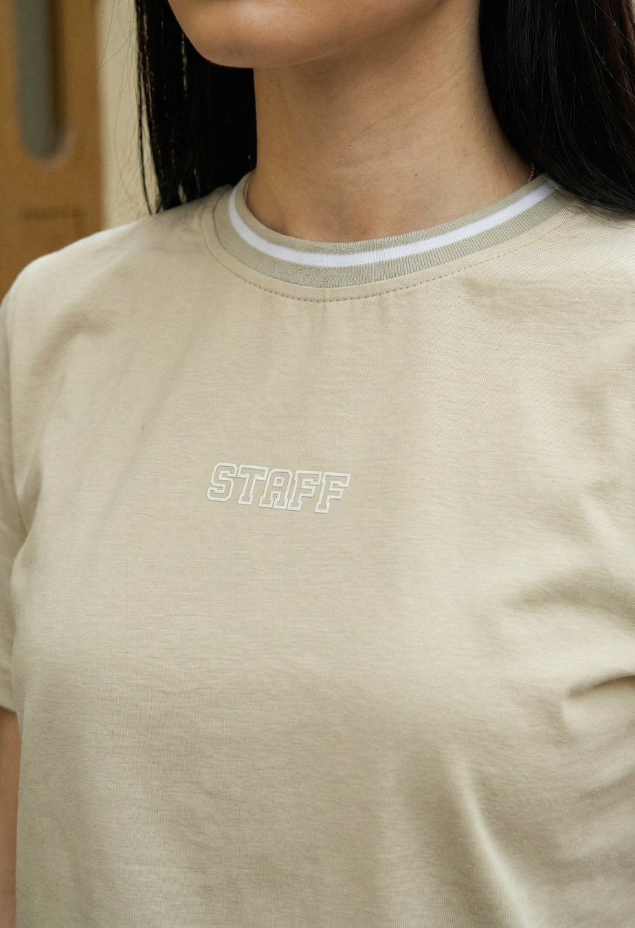 Koszulka Staff up logo light olive