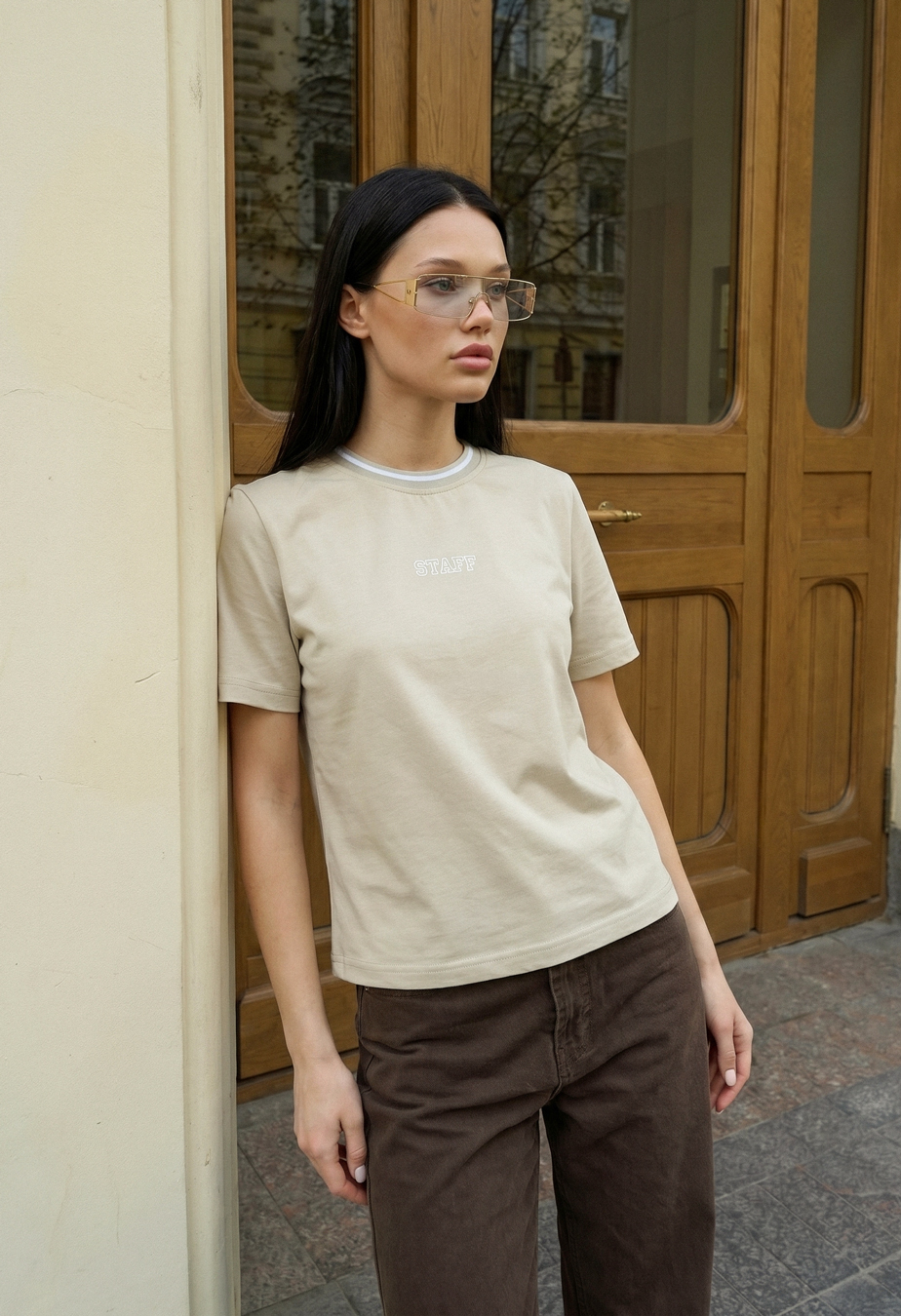 Koszulka Staff up logo light olive