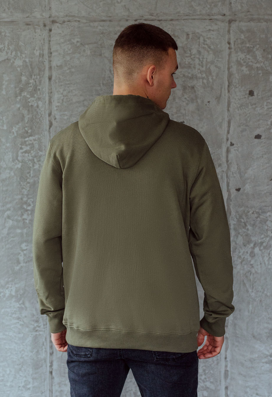 Bluza z kapturem Staff khaki basic