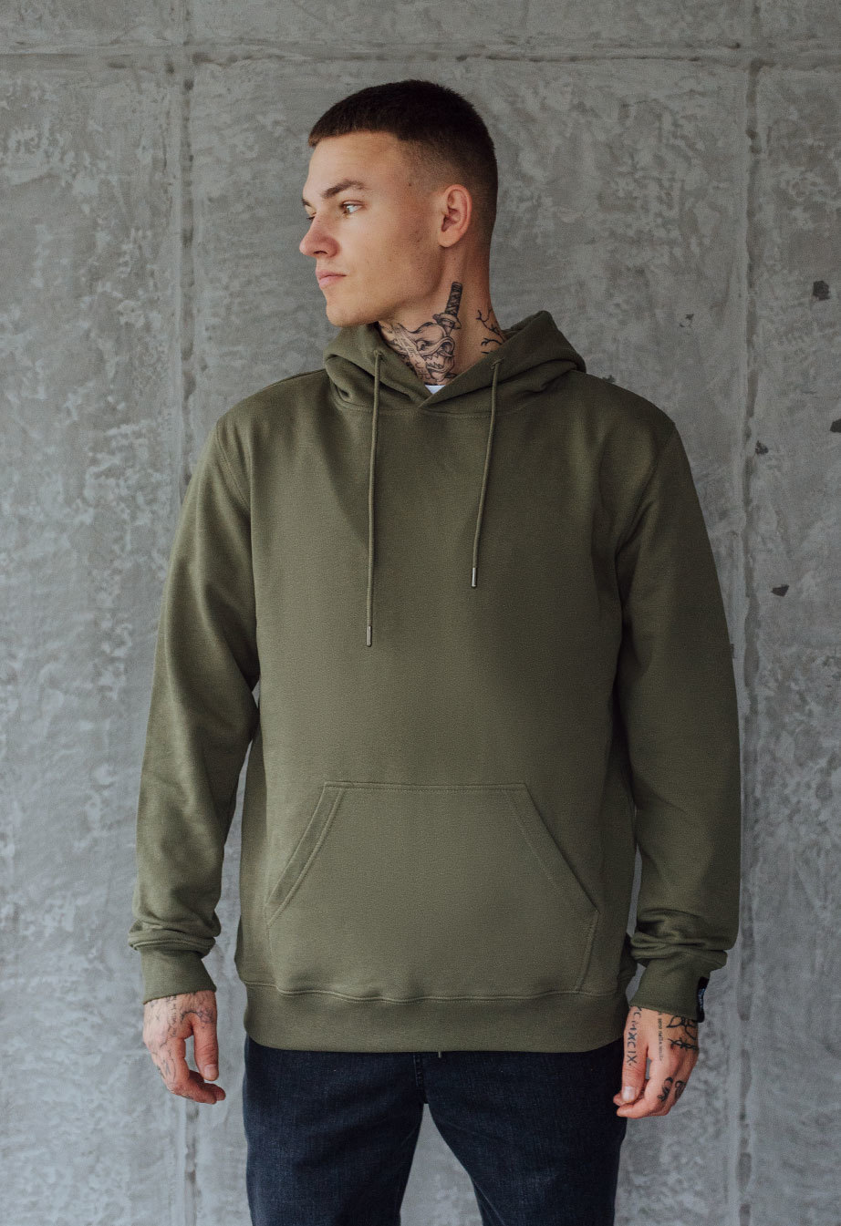 Bluza z kapturem Staff khaki basic