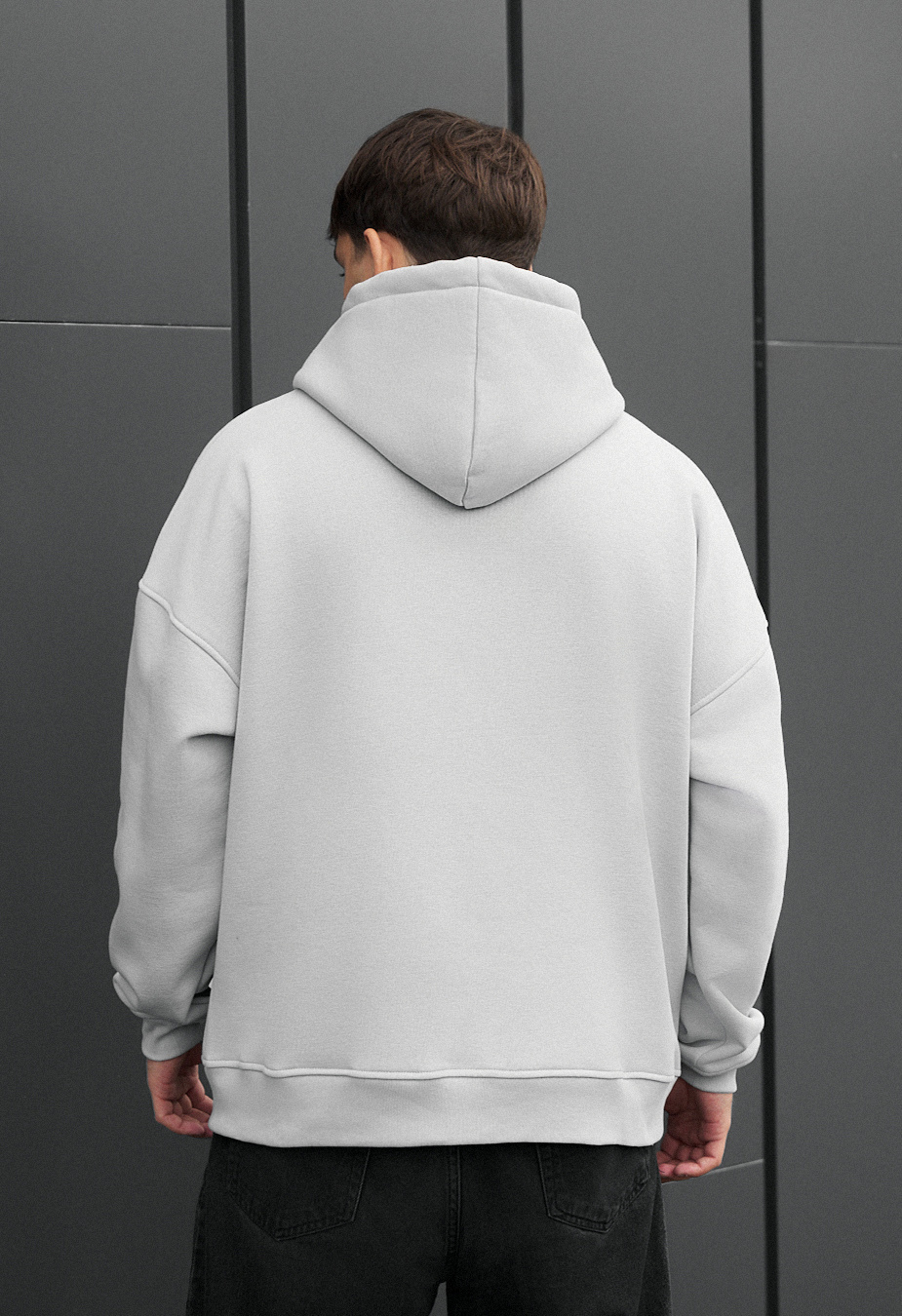 Bluza Staff light gray oversize fleece