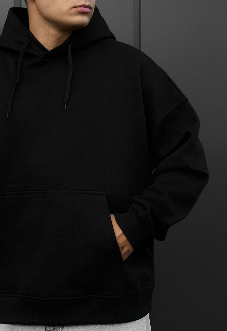 Bluza Худі Staff black oversize fleece