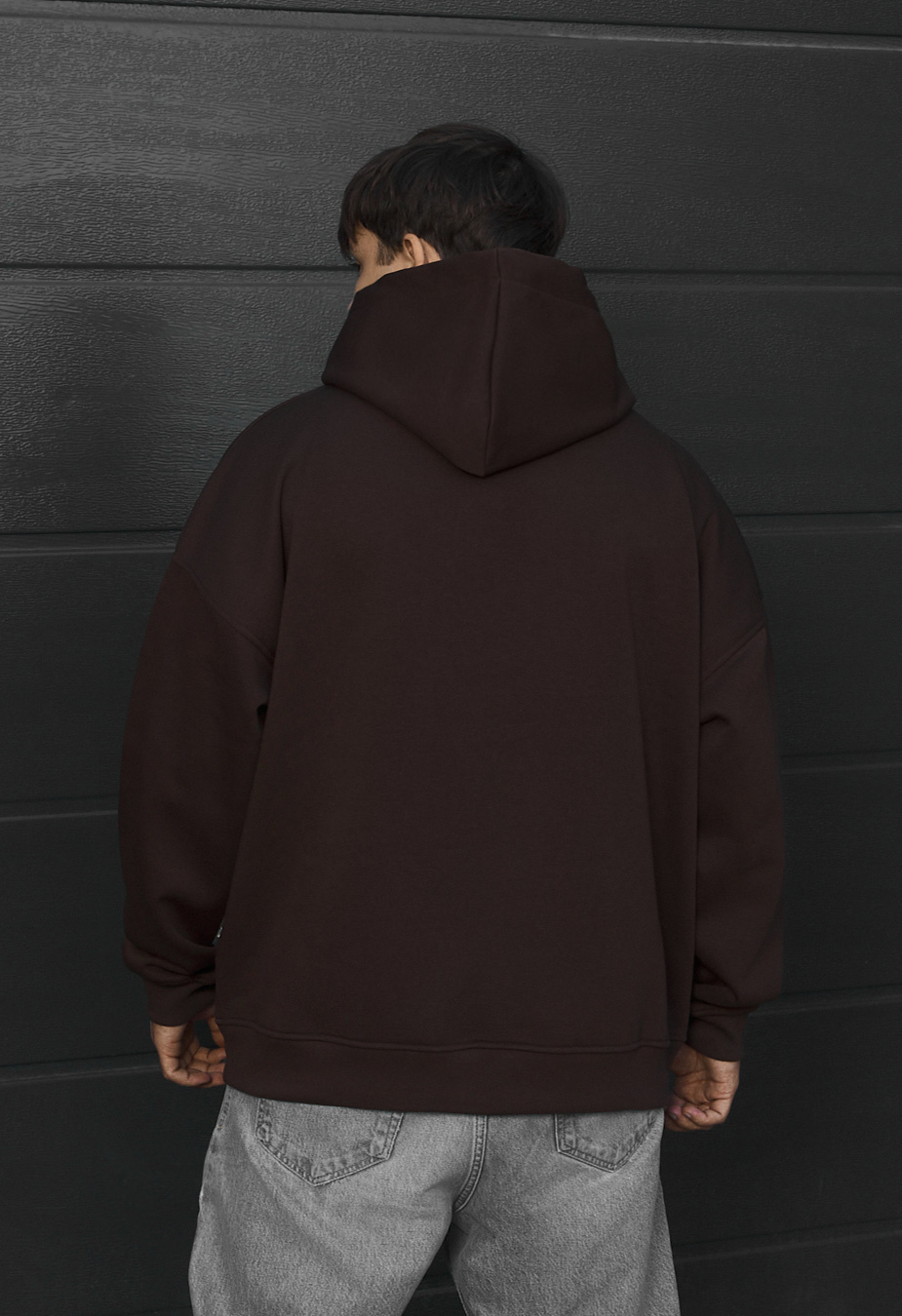 Bluza Staff dark brown oversize fleece