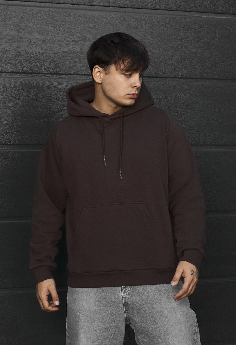 Bluza Staff dark brown fleece