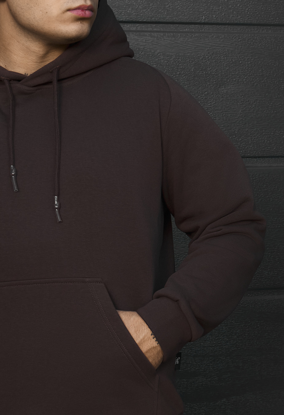Bluza Staff dark brown fleece