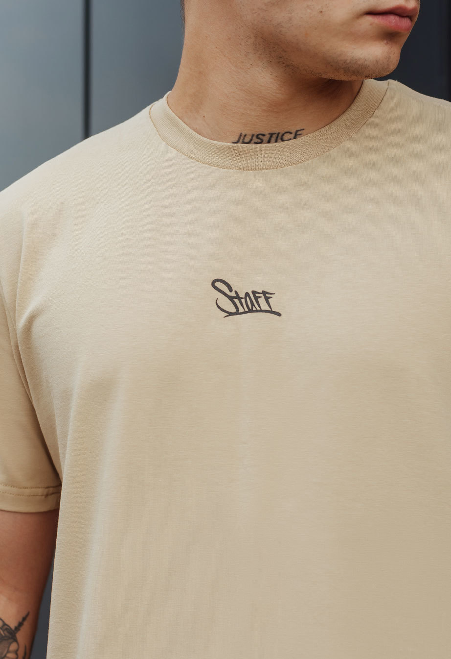 Koszulka Staff beige logo front