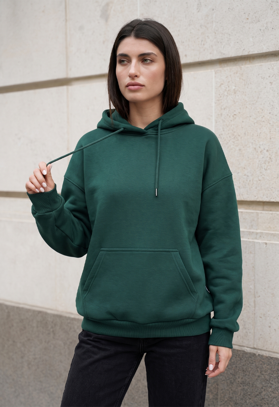Bluza Staff lav dark green oversize fleece