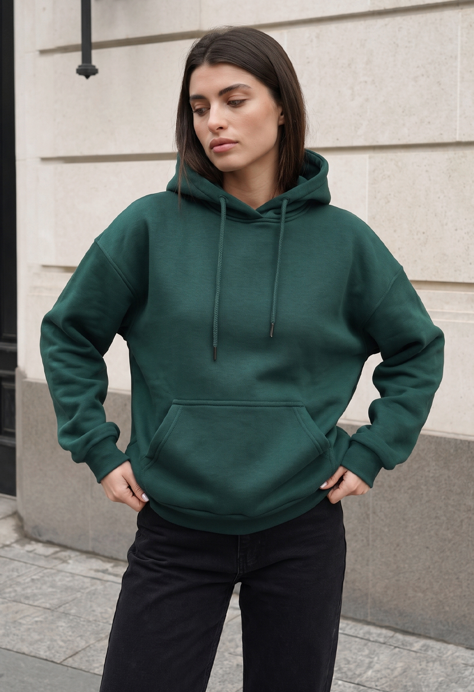 Bluza Staff lav dark green oversize fleece