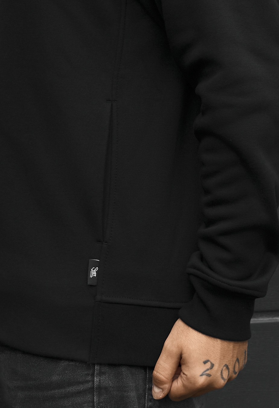 Bluza Staff zip black fleece
