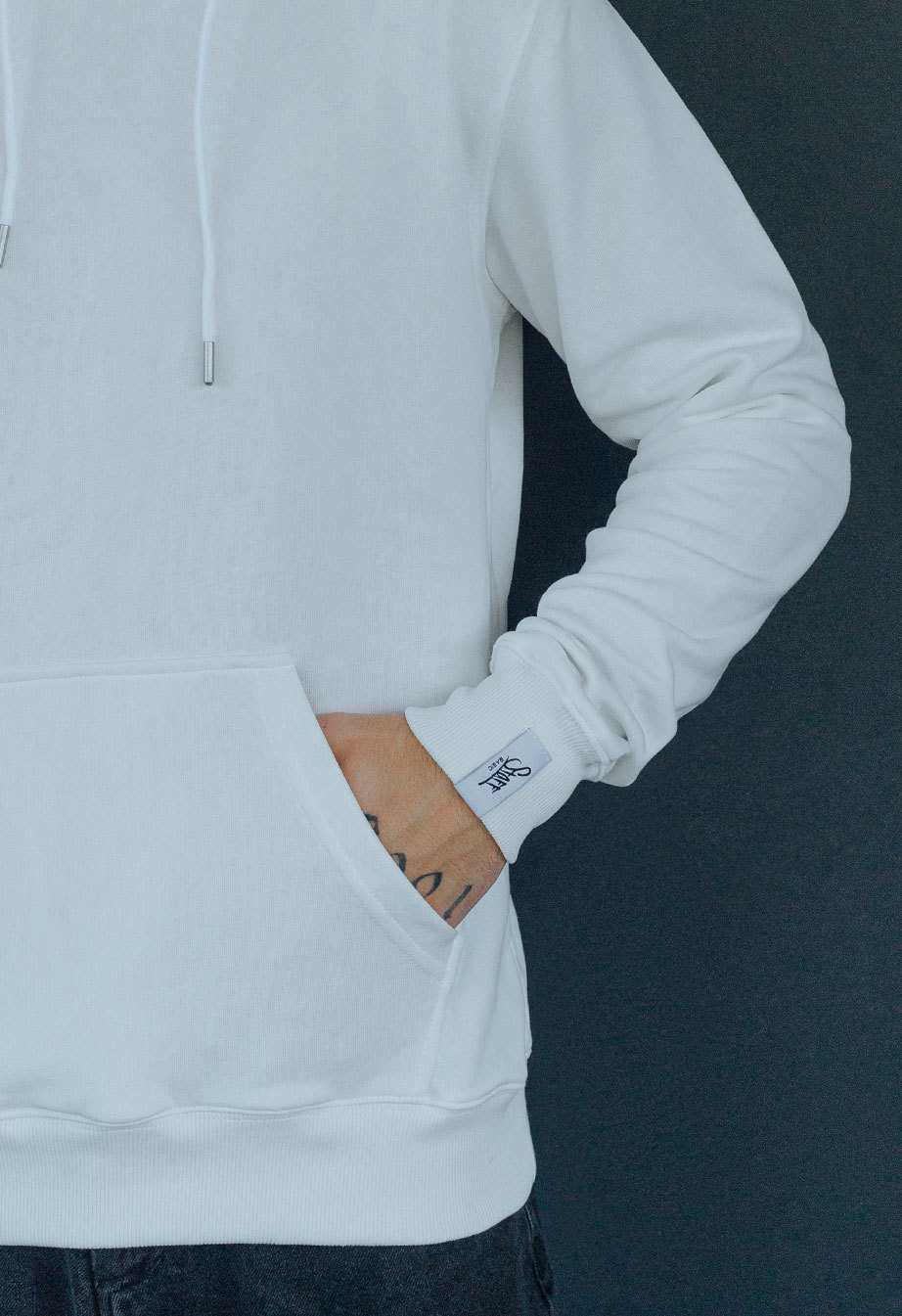 Bluza z kapturem Staff white basic