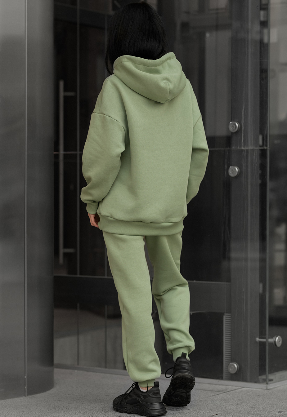 Damski dres sportowy Staff lou light green oversize fleece