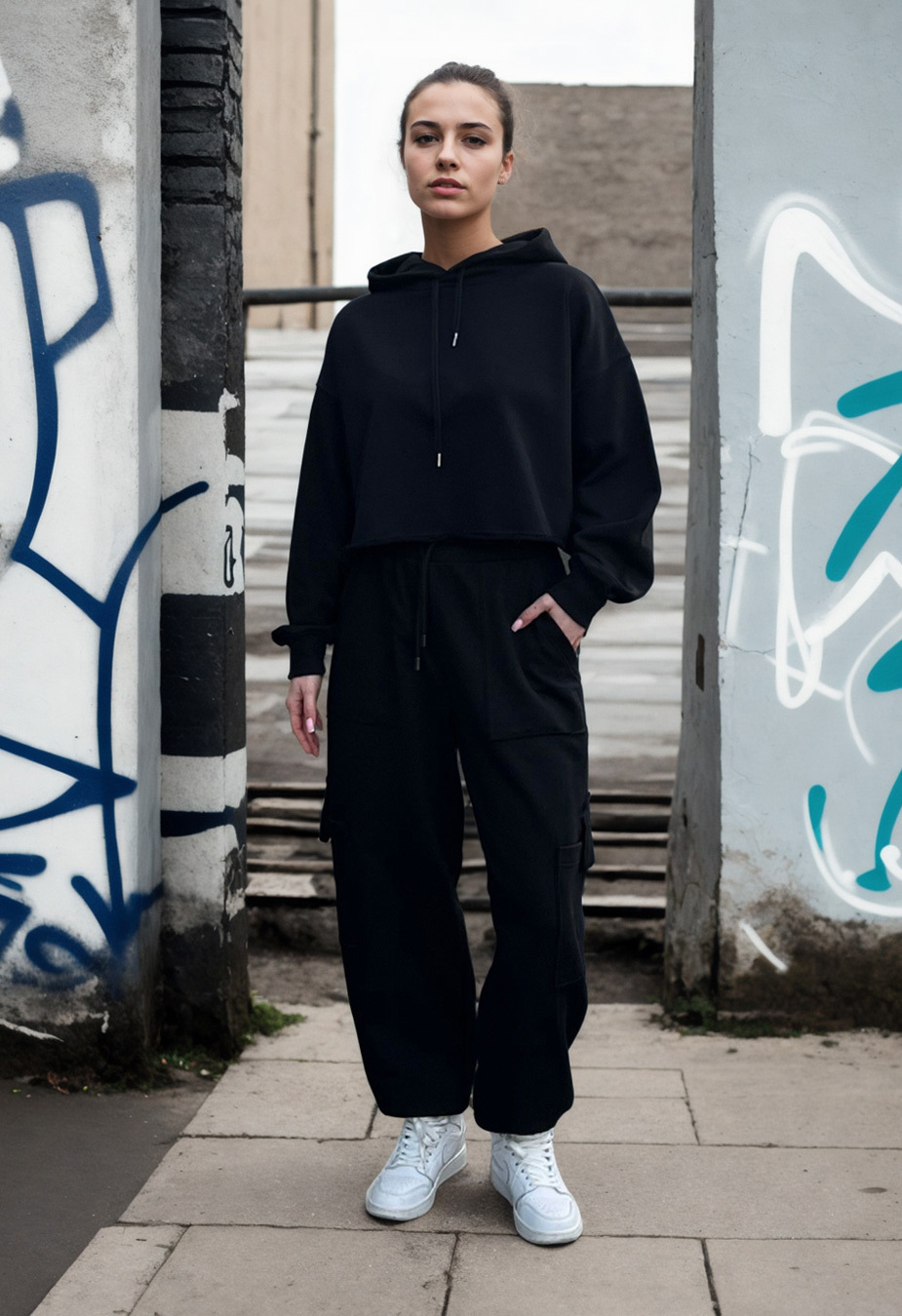 Damski dres Staff ev black oversize