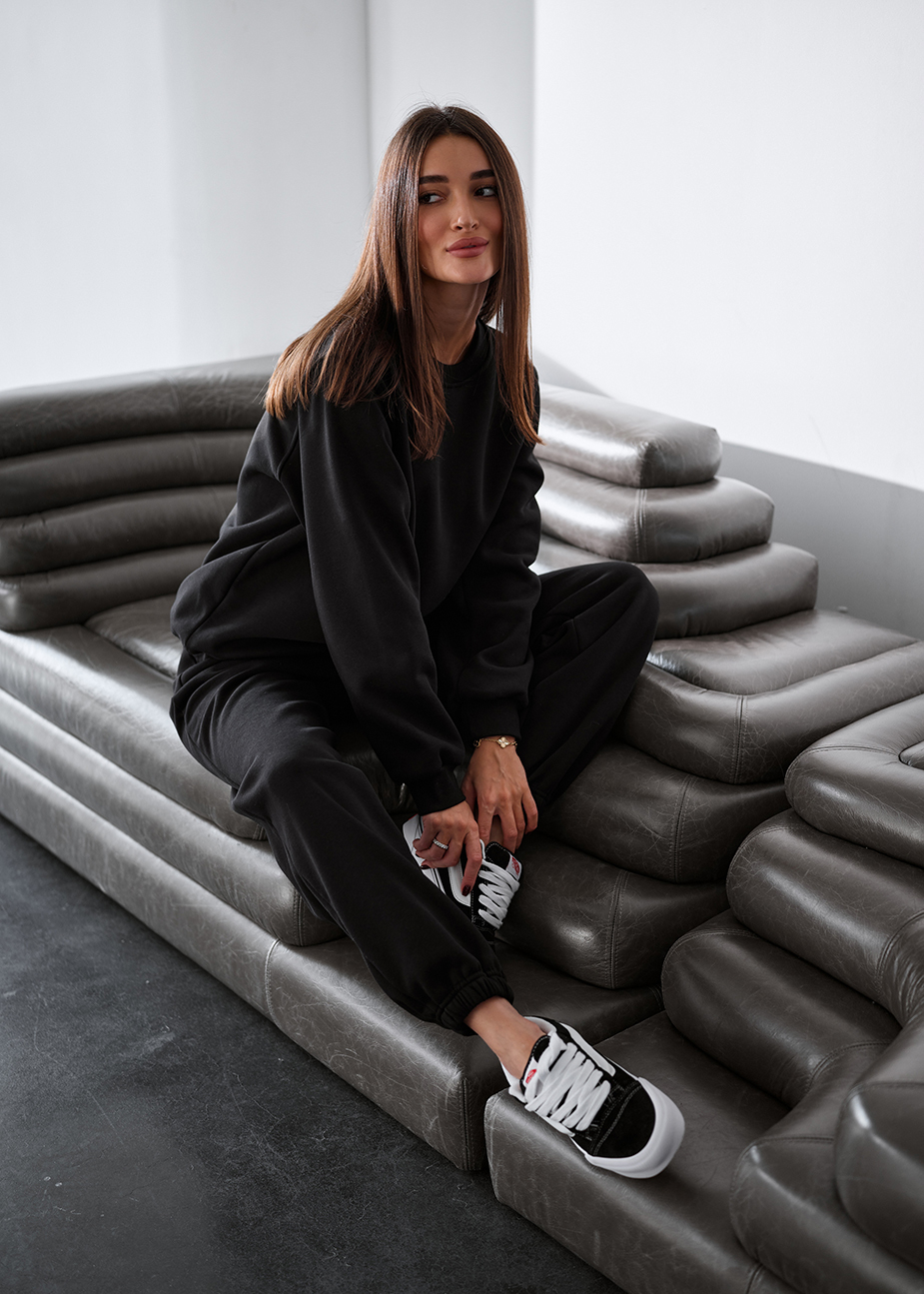 Dres Staff volu black oversize fleece