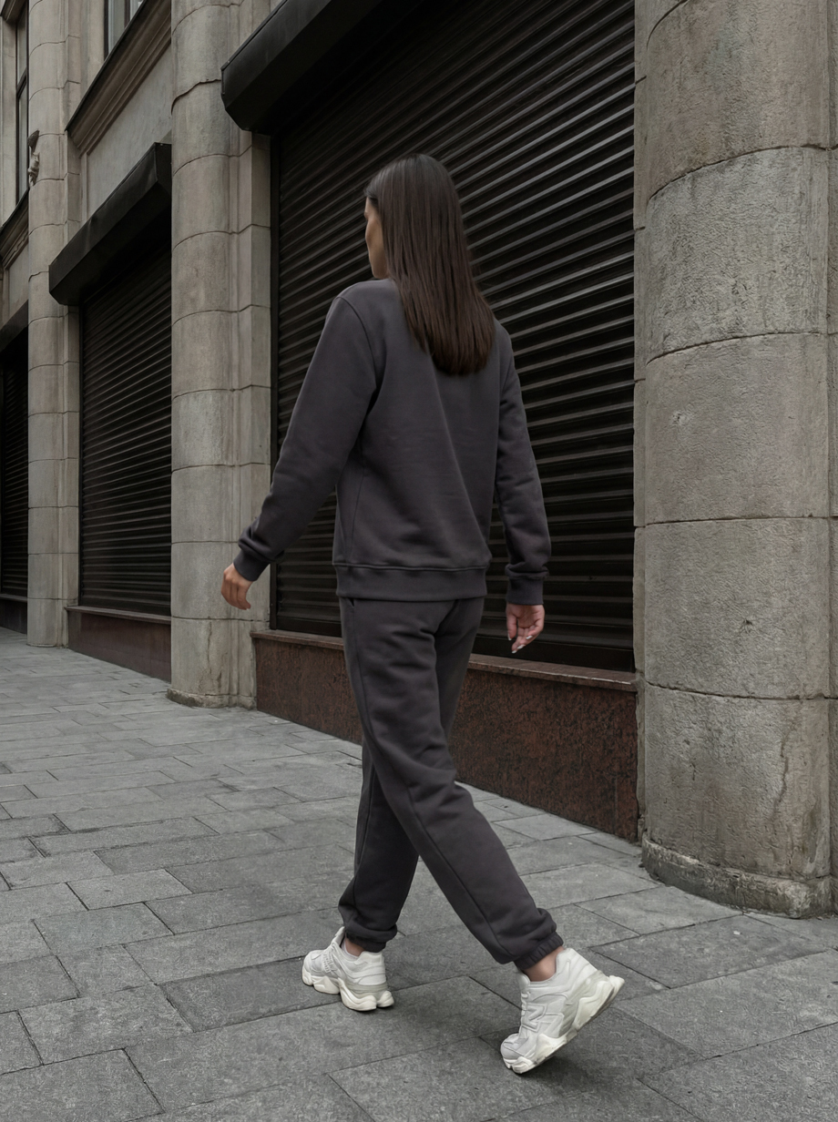 Dres Staff volu dark gray oversize fleece
