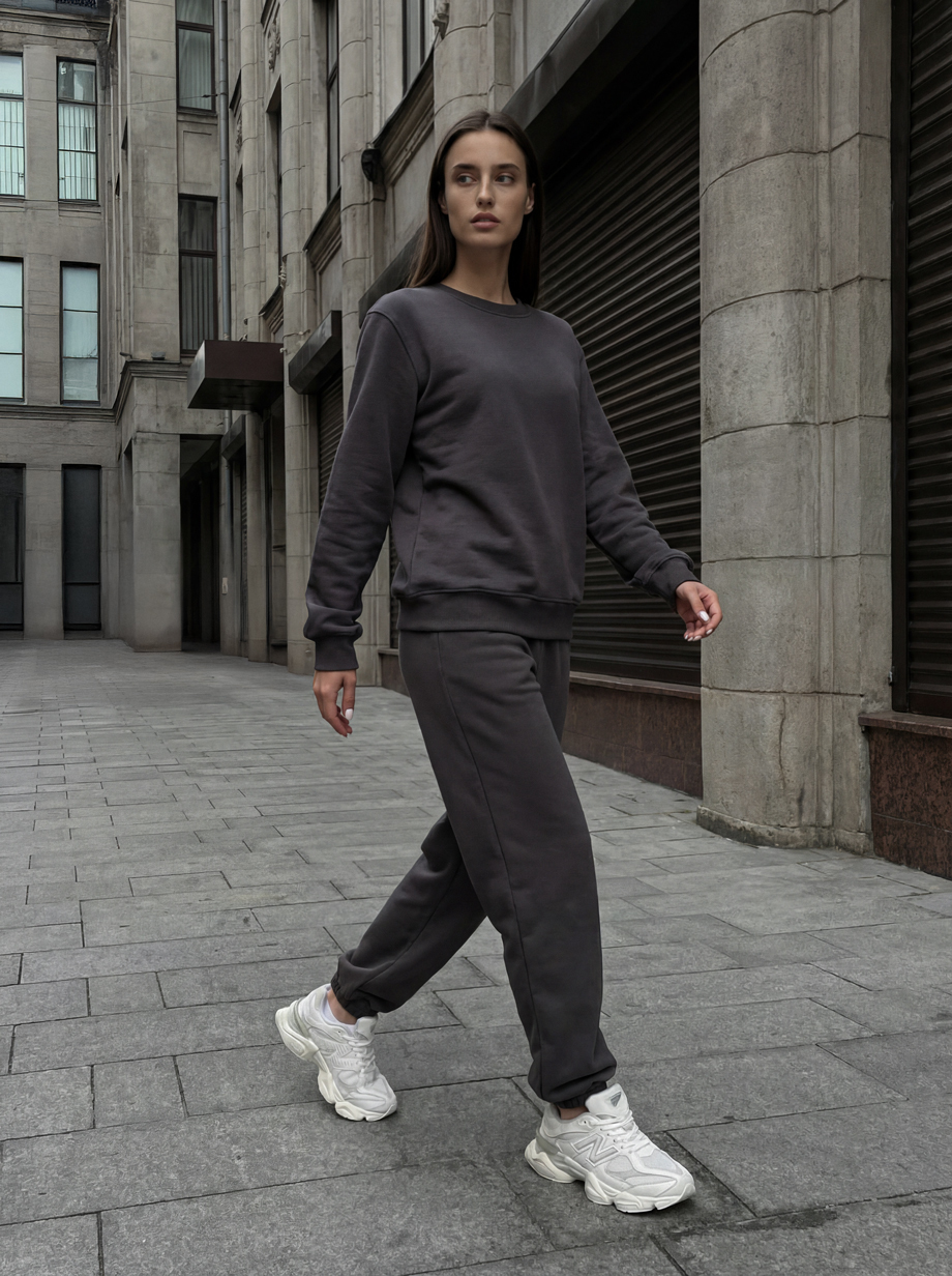 Dres Staff volu dark gray oversize fleece