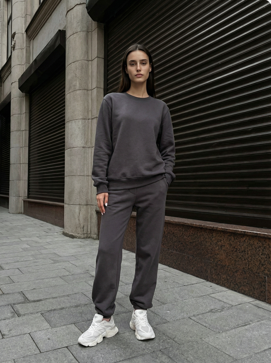 Dres Staff volu dark gray oversize fleece