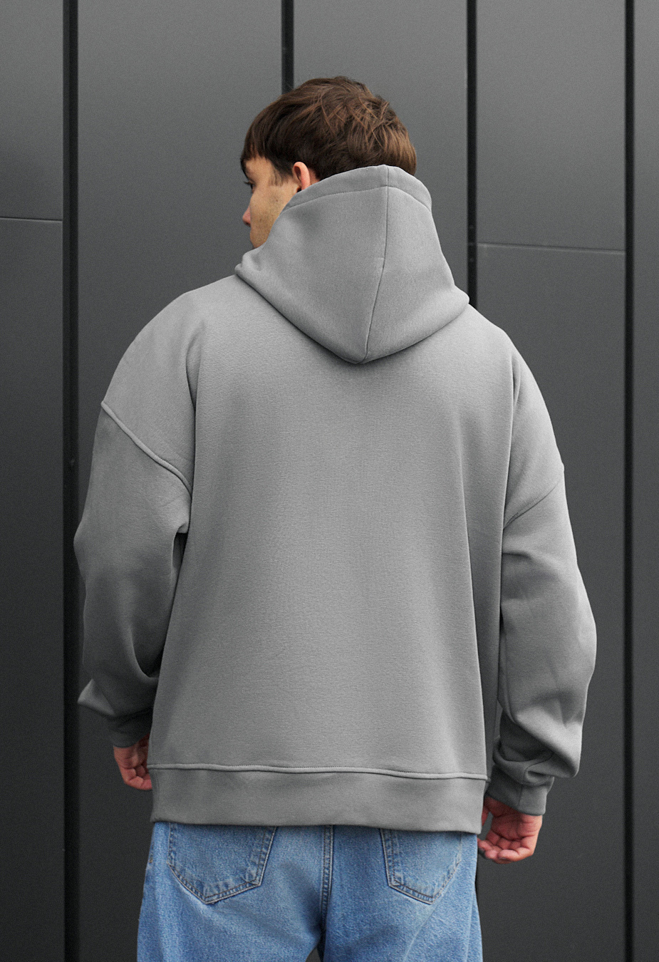 Bluza Staff gray oversize fleece