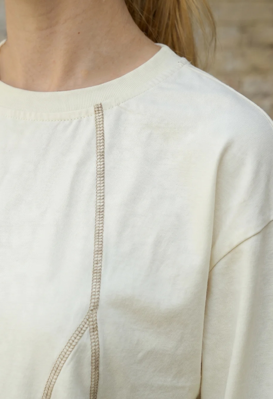Longsleeve Staff pol milk oversize