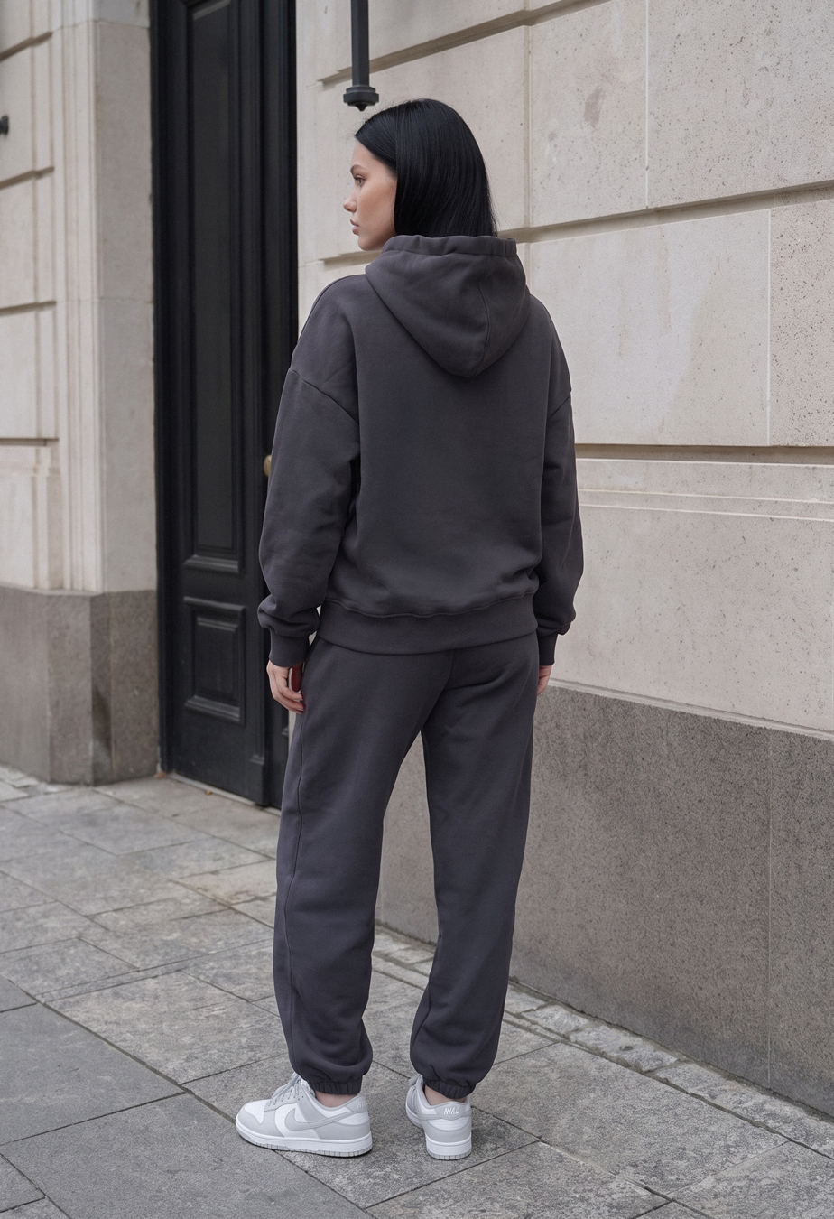 Dres Staff sem dark gray oversize fleece
