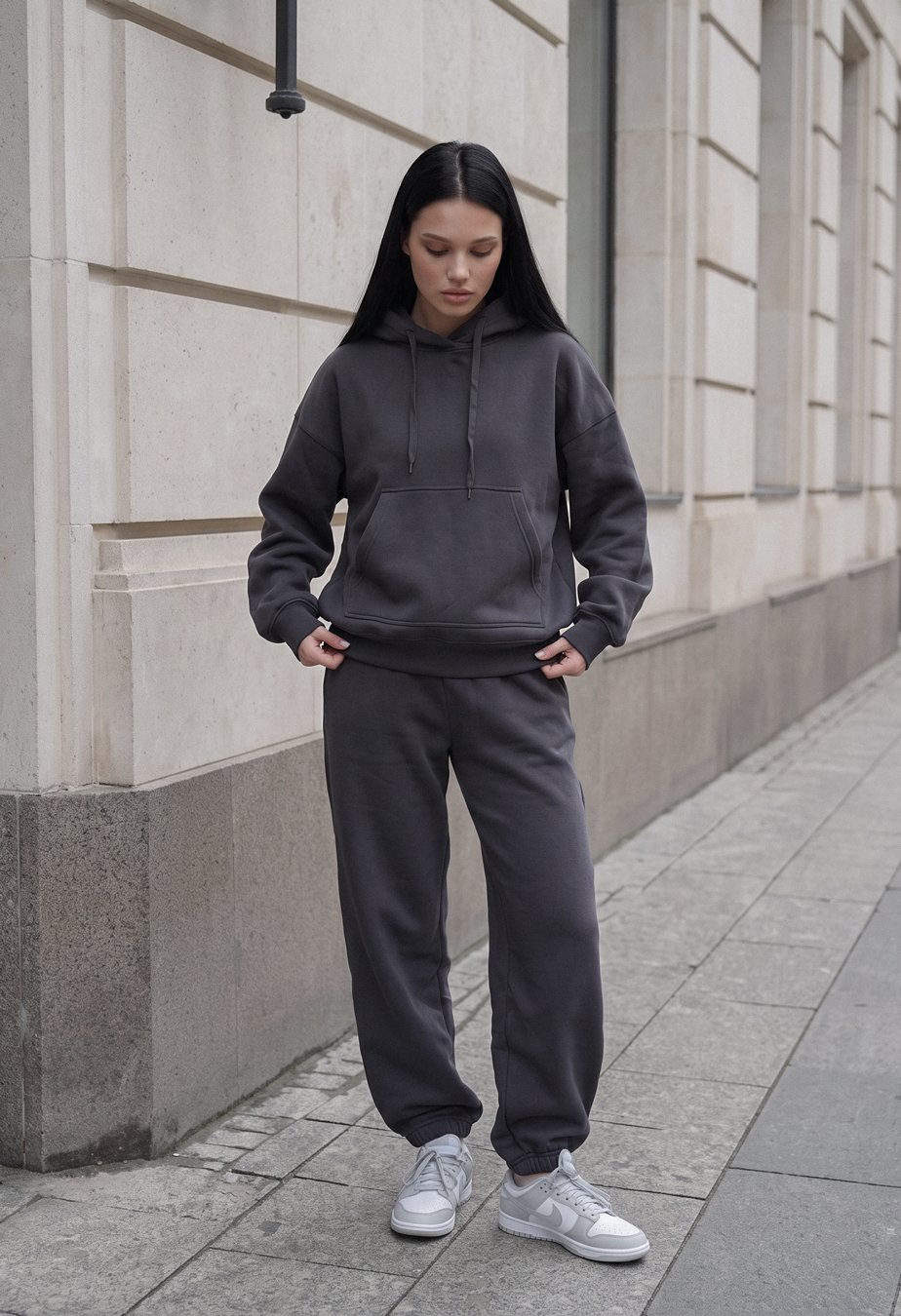 Dres Staff sem dark gray oversize fleece