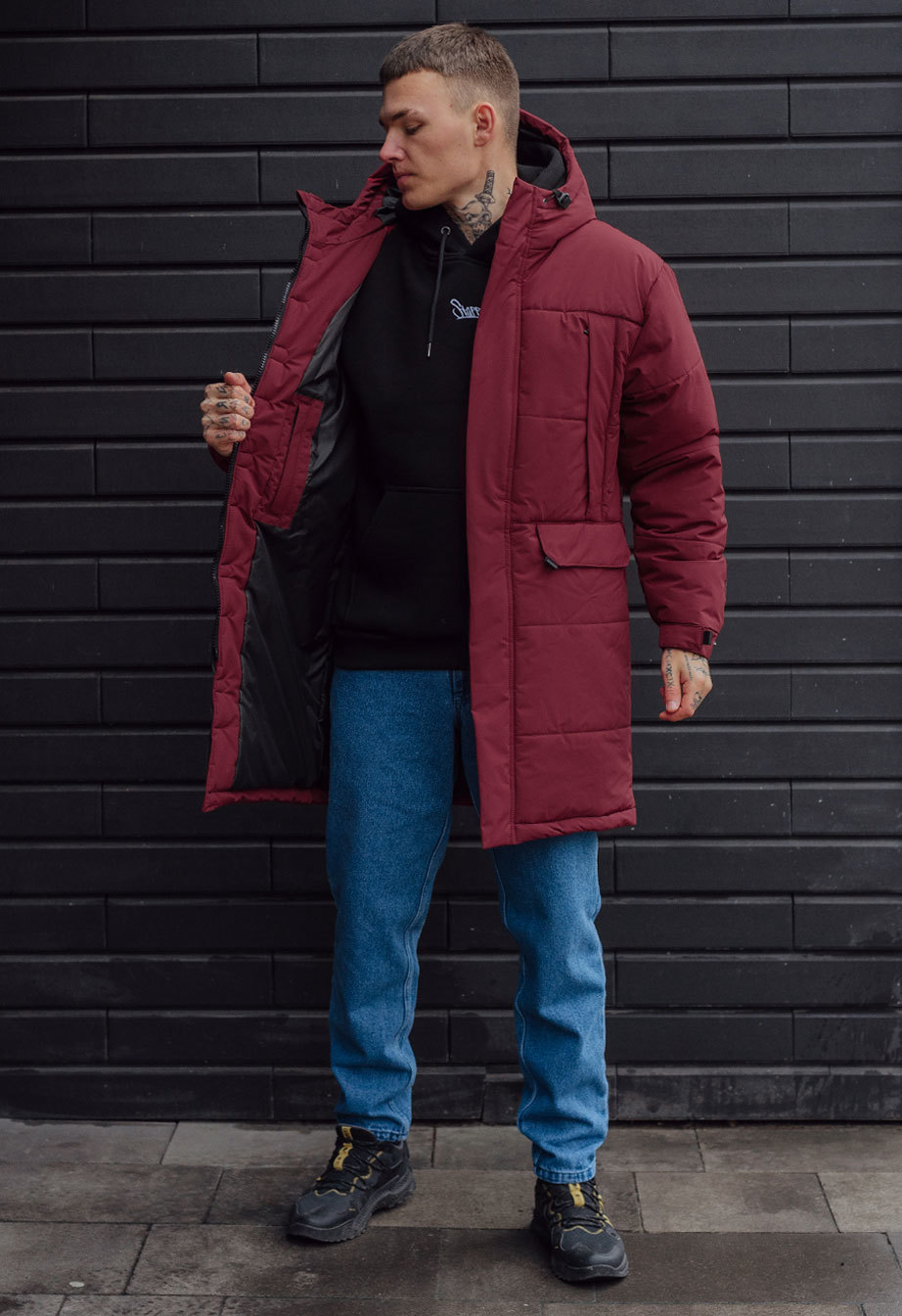 Parka zimowa Staff iss red long