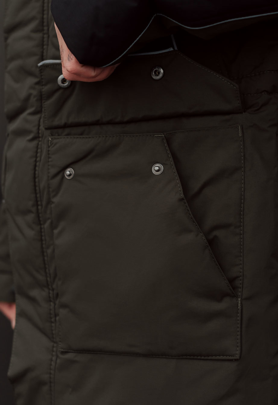 Zimowa parka Staff sta khaki & navy