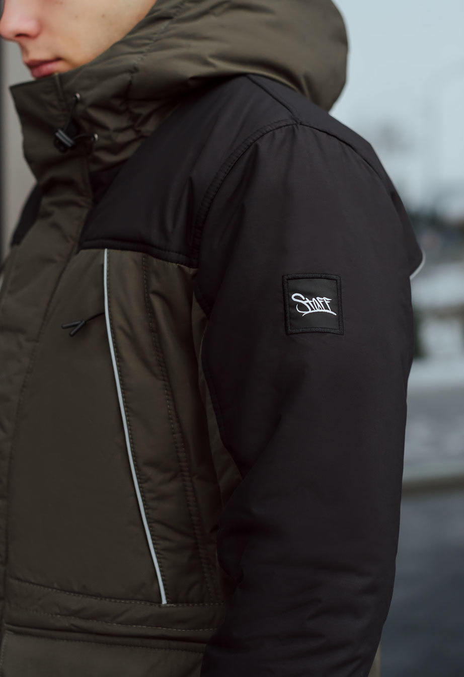 Zimowa parka Staff sta khaki & navy