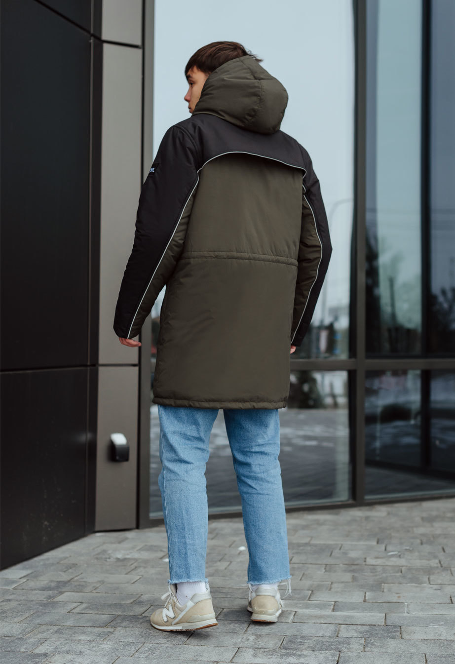 Zimowa parka Staff sta khaki & navy