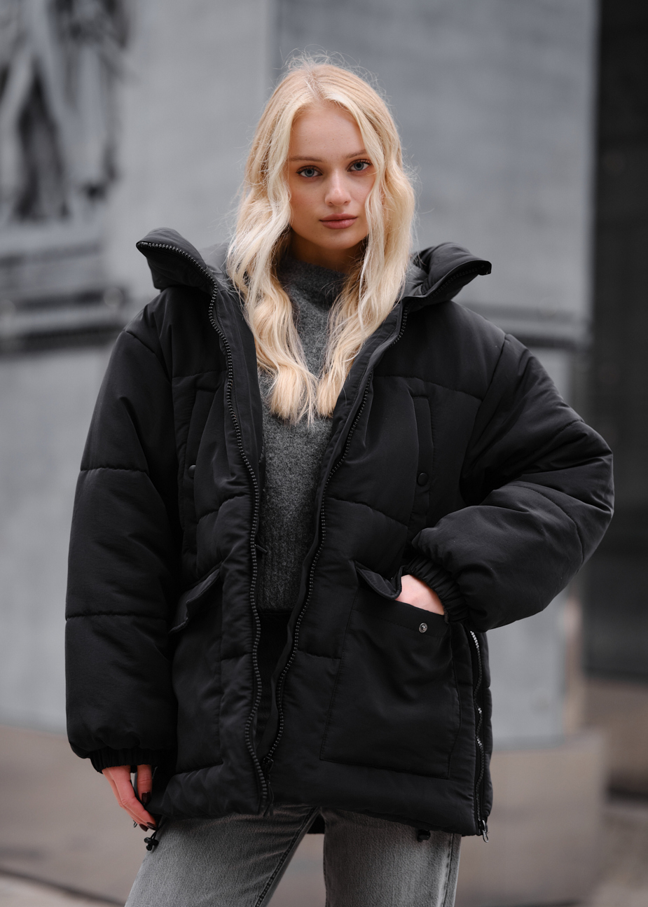 Damska kurtka zimowa Staff to black