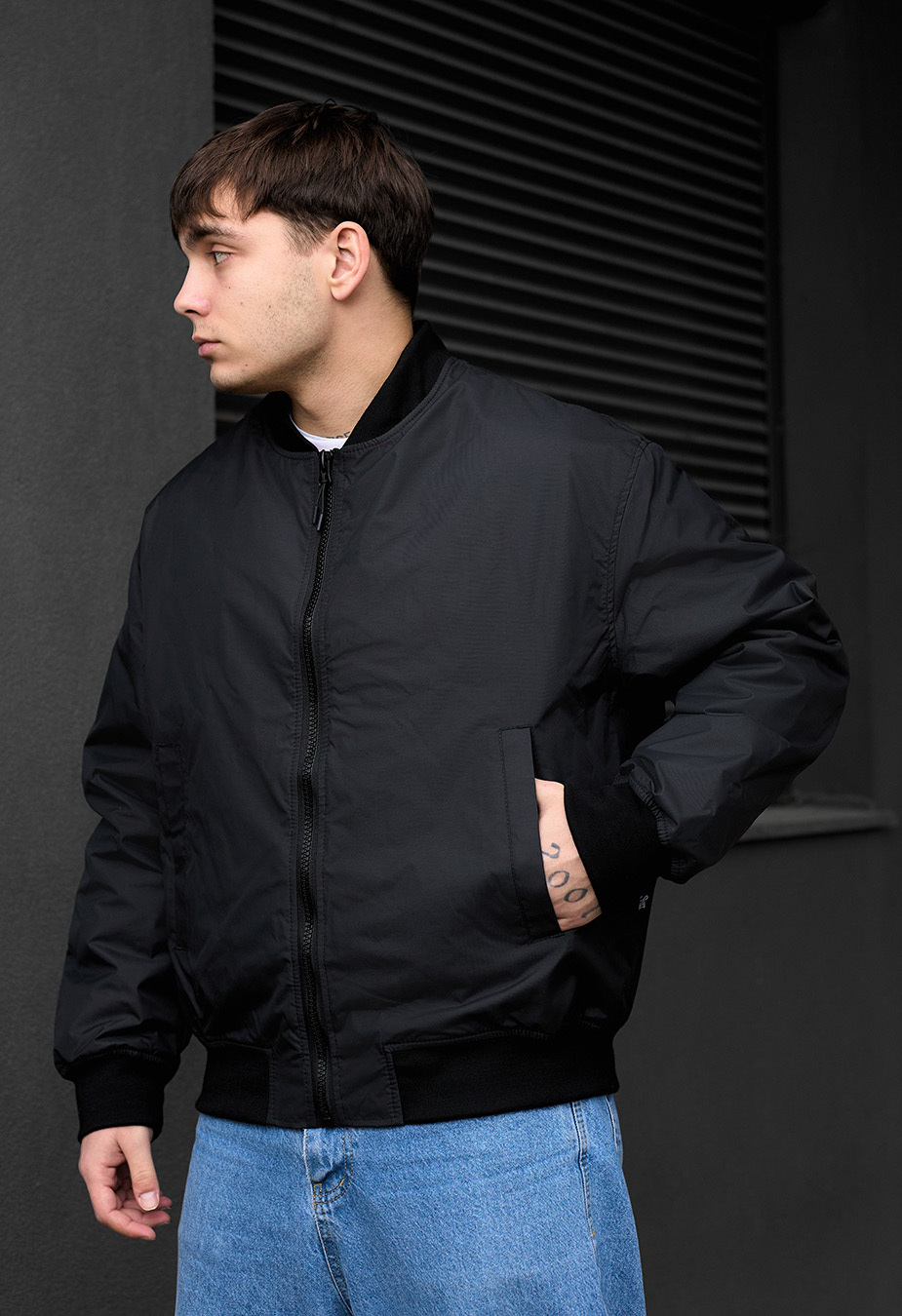 Bomberka Staff dalv black oversize