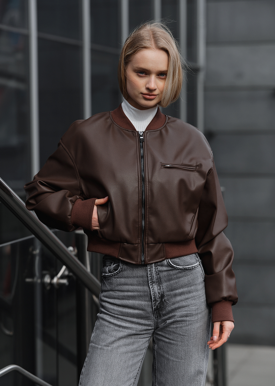 Bomber damski Staff do brown