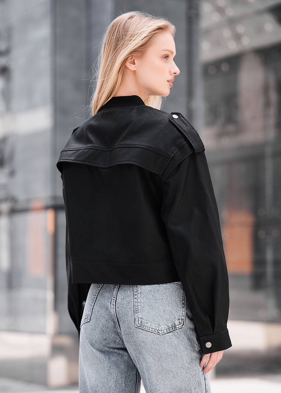 Kurtka skurzana Staff sno black
