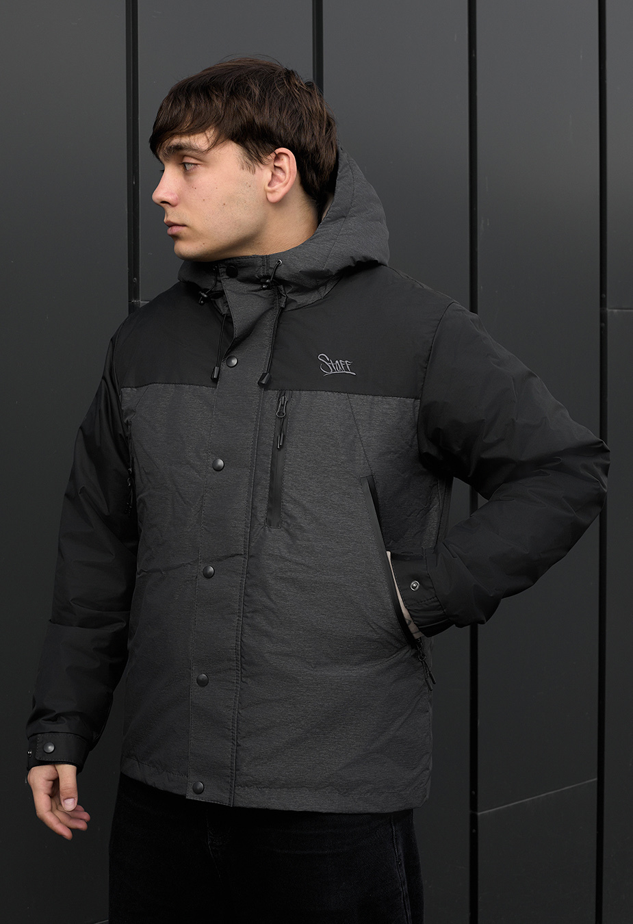 Kurtka wielosezonowa Staff tul graphite & black
