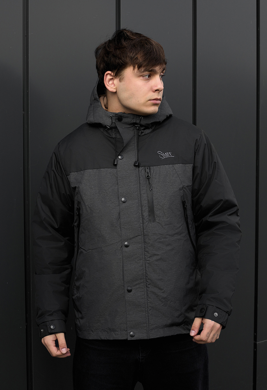Kurtka wielosezonowa Staff tul graphite & black