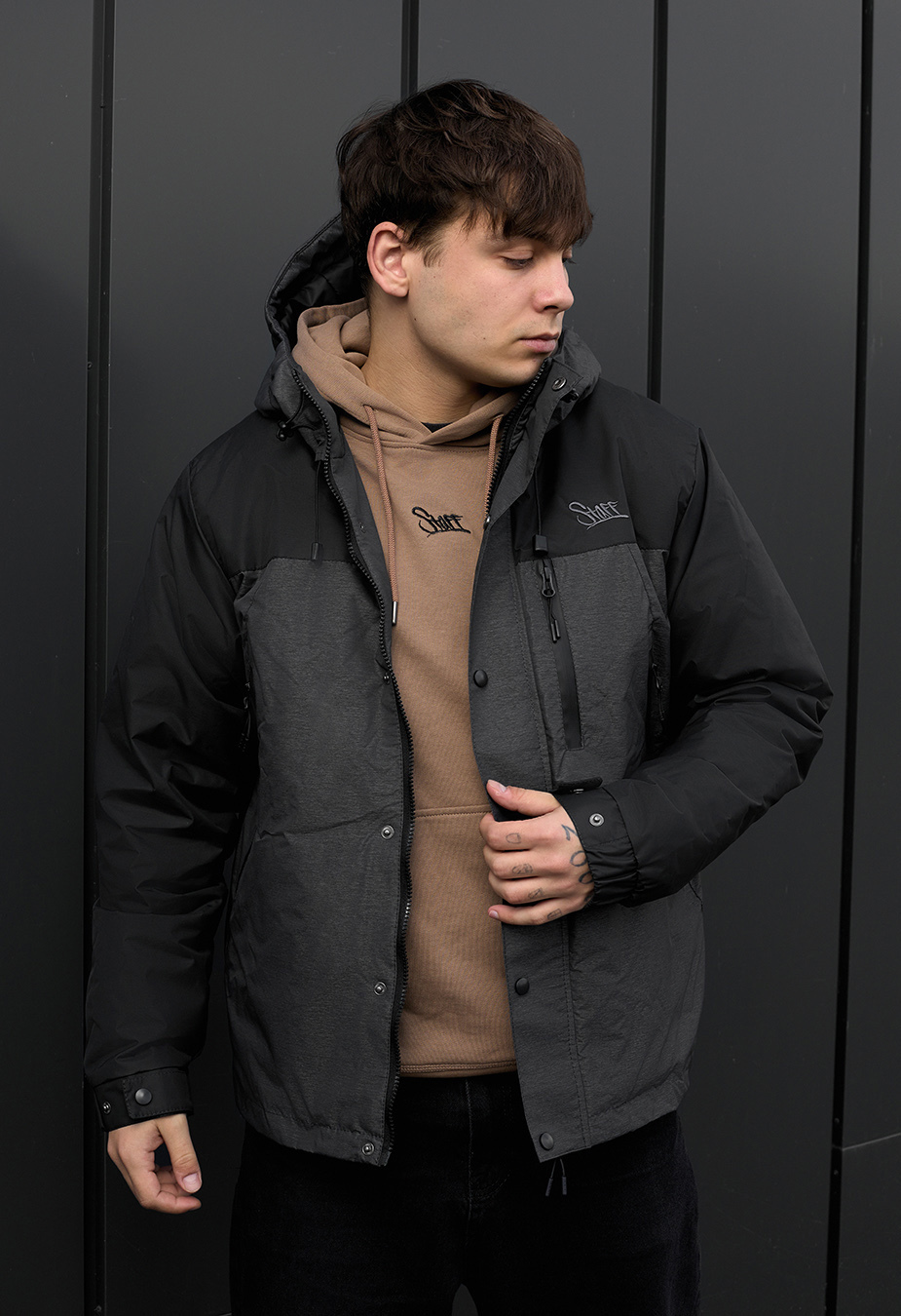 Kurtka wielosezonowa Staff tul graphite & black