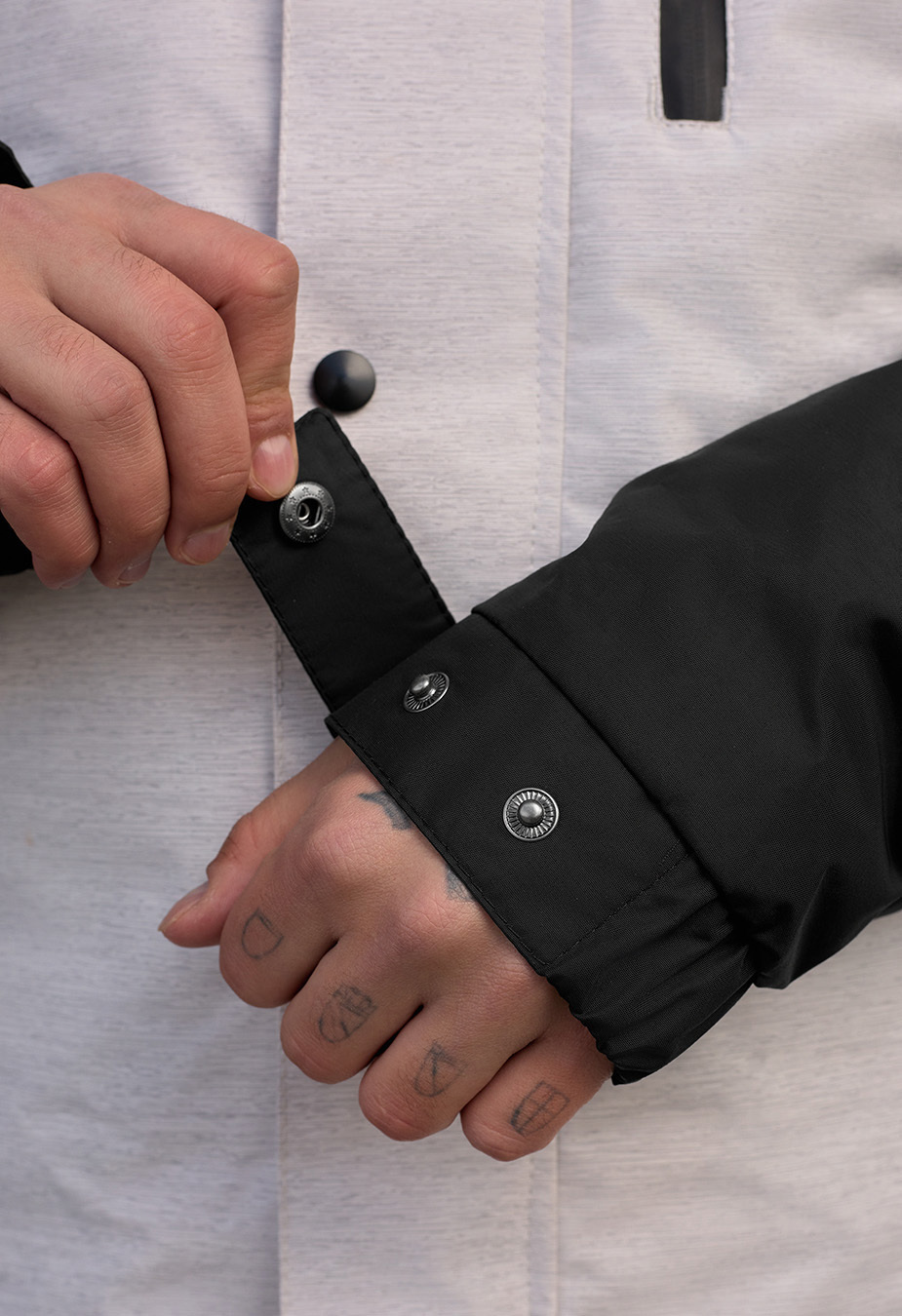 Kurtka wielosezonowa Staff tul light gray melange & black