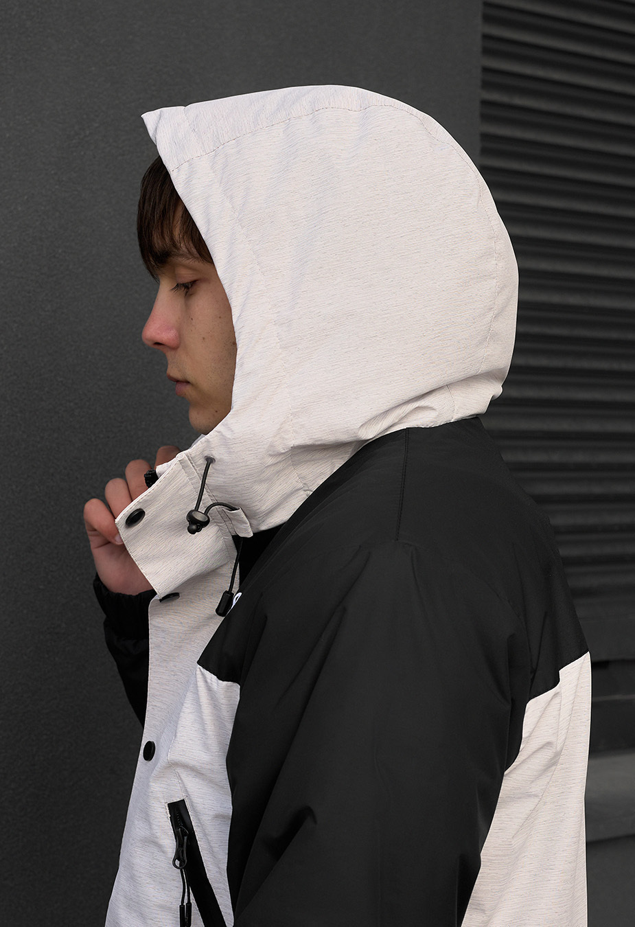 Kurtka wielosezonowa Staff tul light gray melange & black