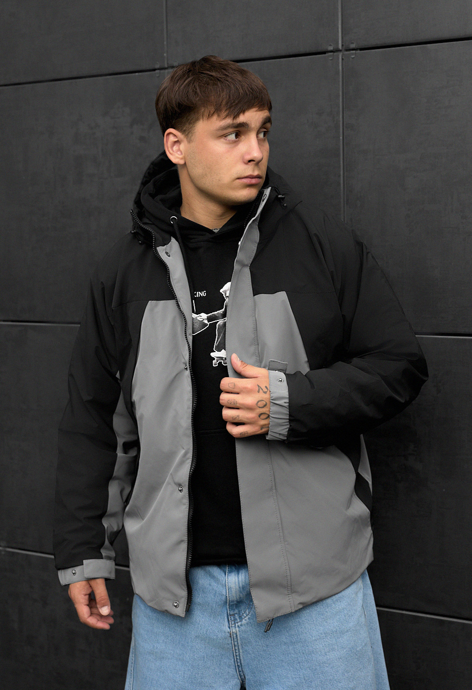 Kurtka Staff skay gray & black