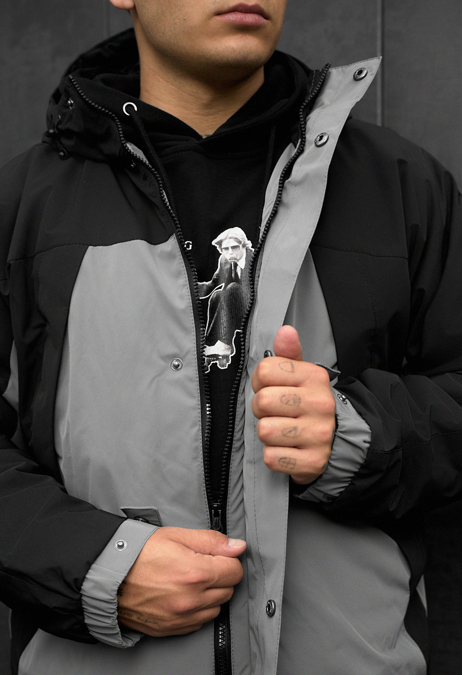 Kurtka Staff skay gray & black