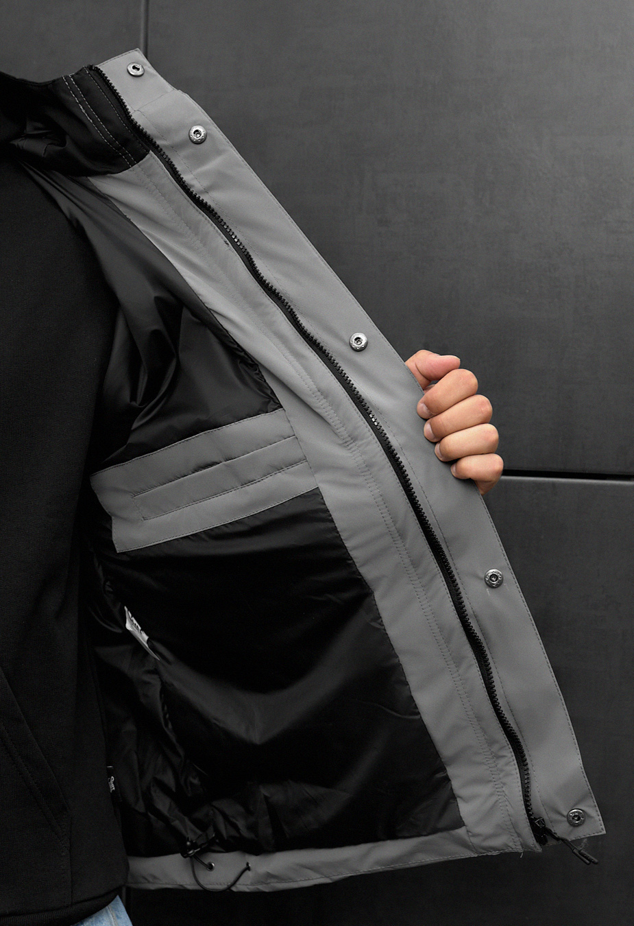 Kurtka Staff skay gray & black